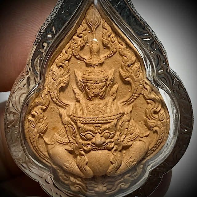 close up front face of amulet Luang Phu Bun Ma