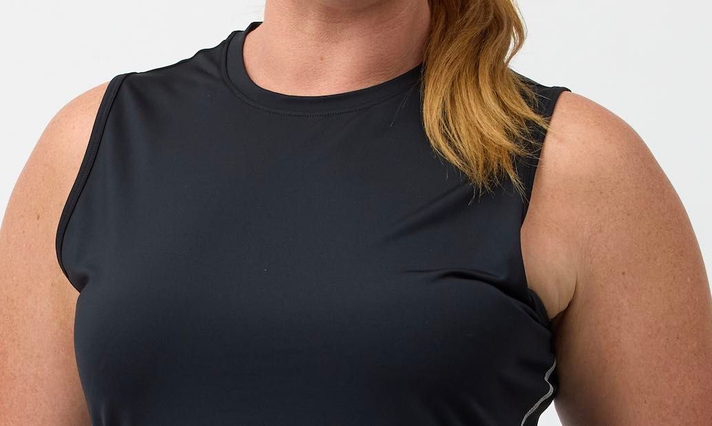 Close up view of the beautiful soft 4 way stretch fabric