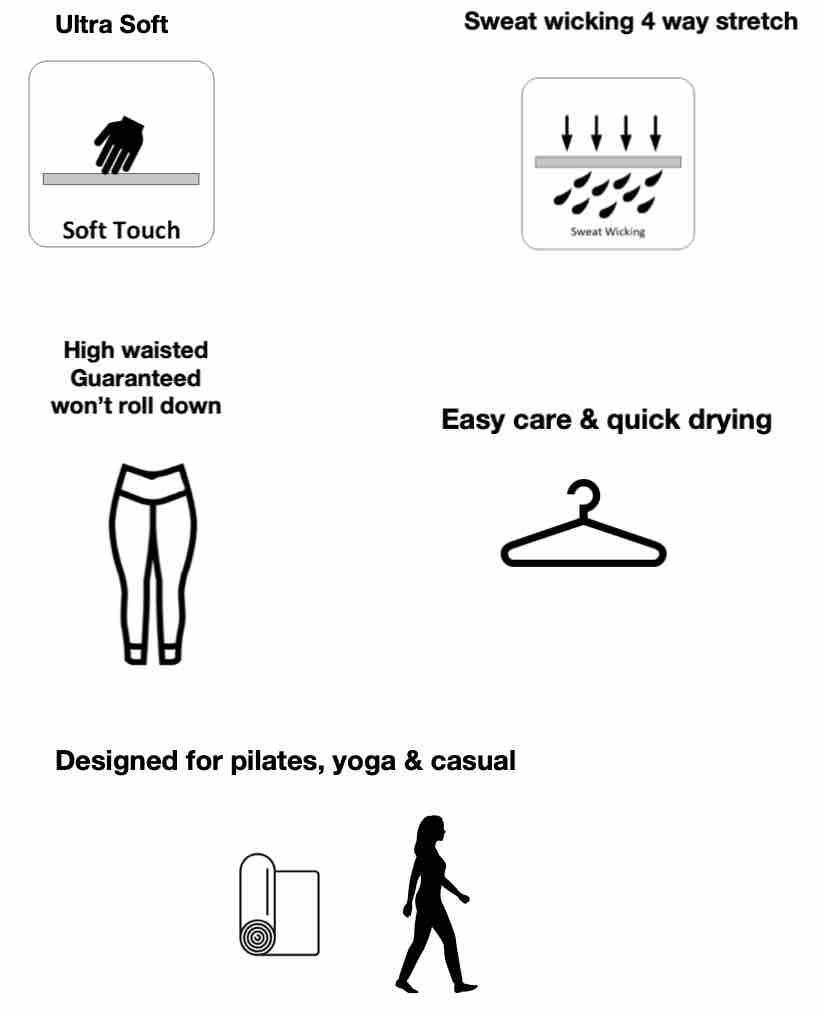 Legging Product features you will love shown as icons