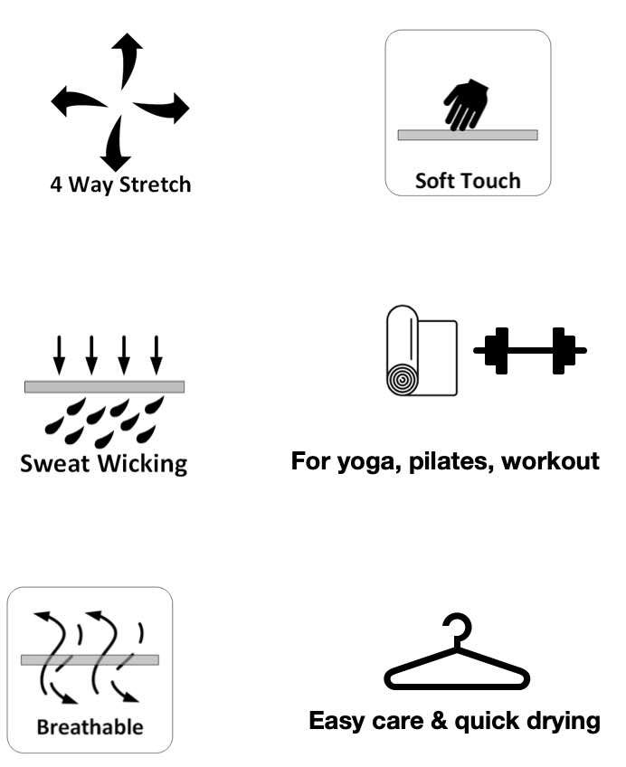 Bra fetures shown as icons.