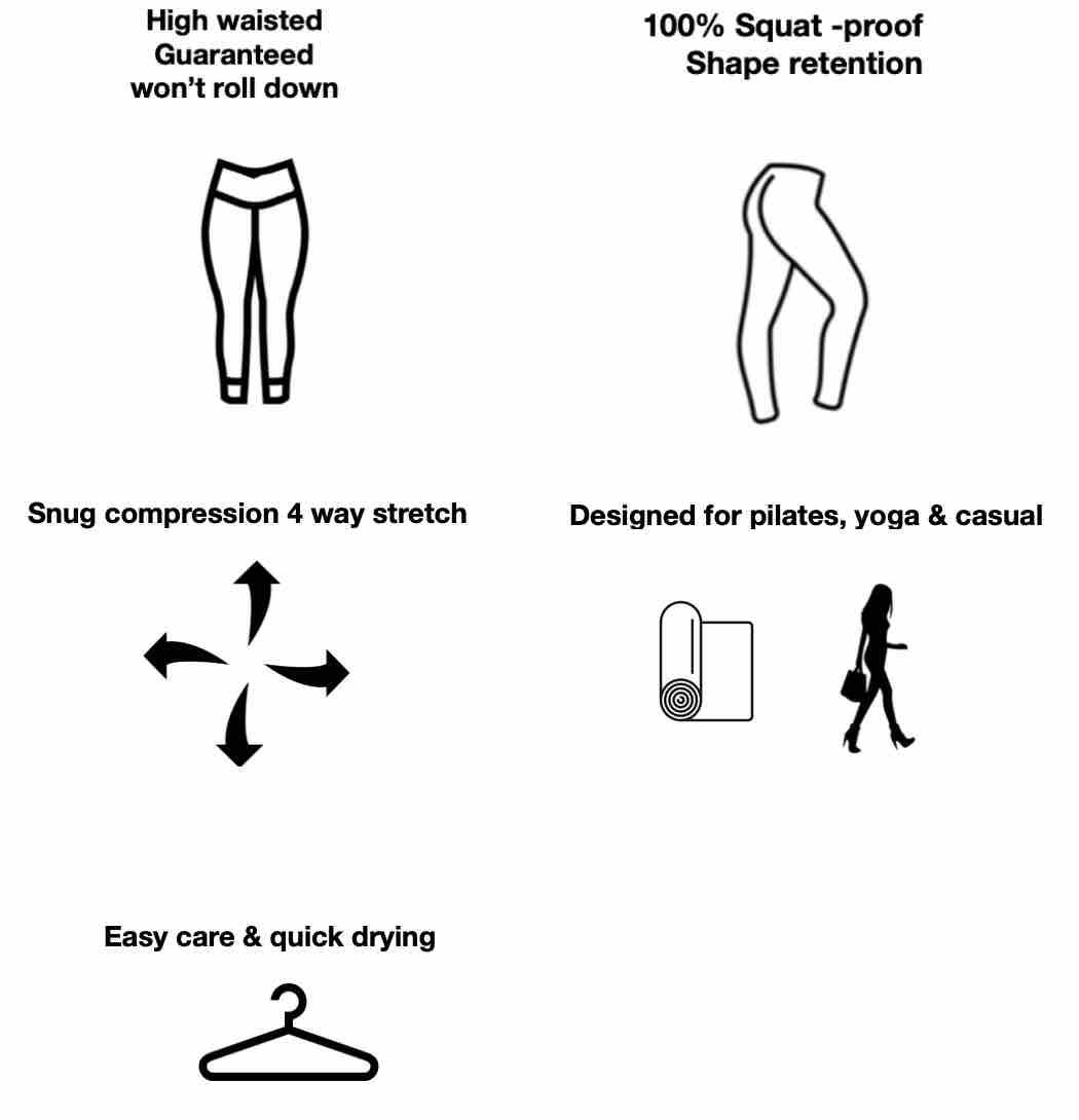 Legging Product features you will love shown as icons