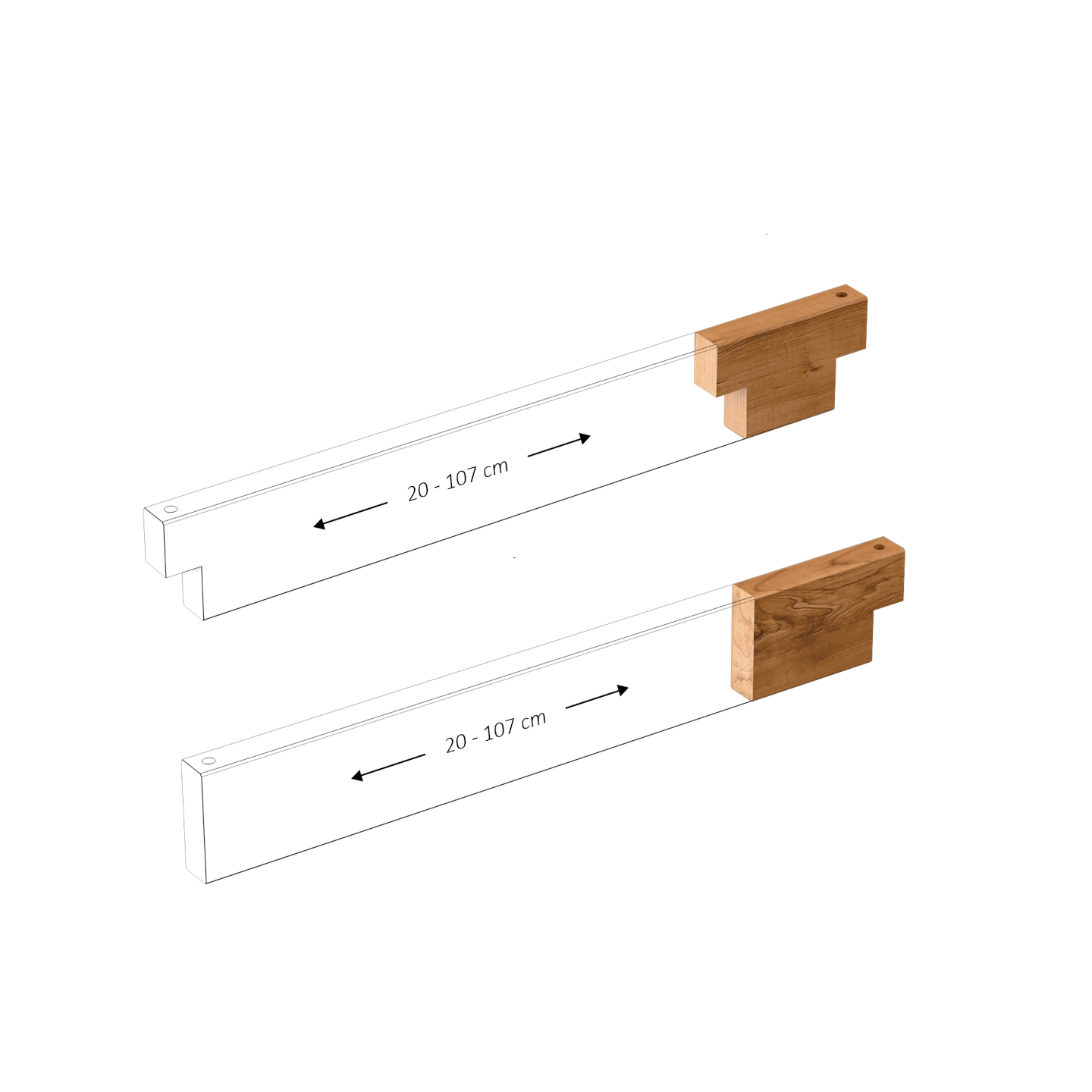 Custom beams for wooden garden bed edging system