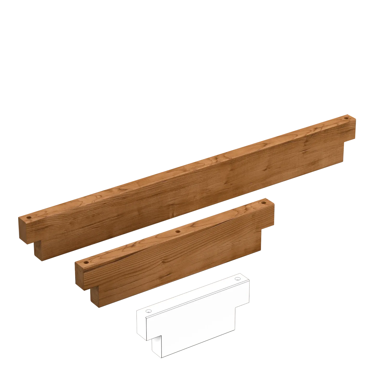 Modulare Holzbalken für rechteckige Holz-Sandkästen