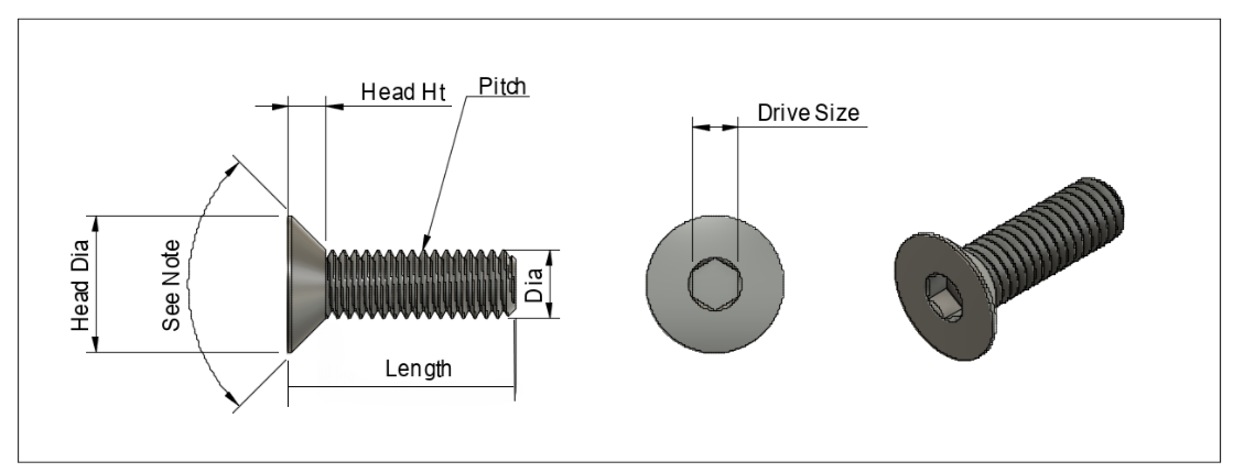 thumbnail image 2 of M6 Black A2 Stainless Steel Socket Countersunk Screws | Bulk Pack | Carbolts 2 of 2