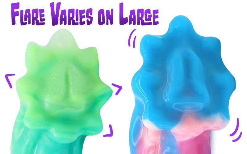 Flare varies on Large size.