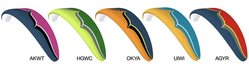 Parapente Delta 4 Ozone couleurs