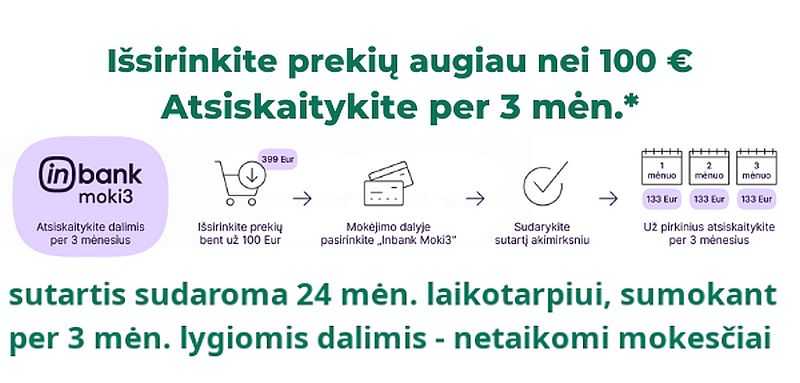 Pirkimas papuošalų internetu – mokėjimas dalimis