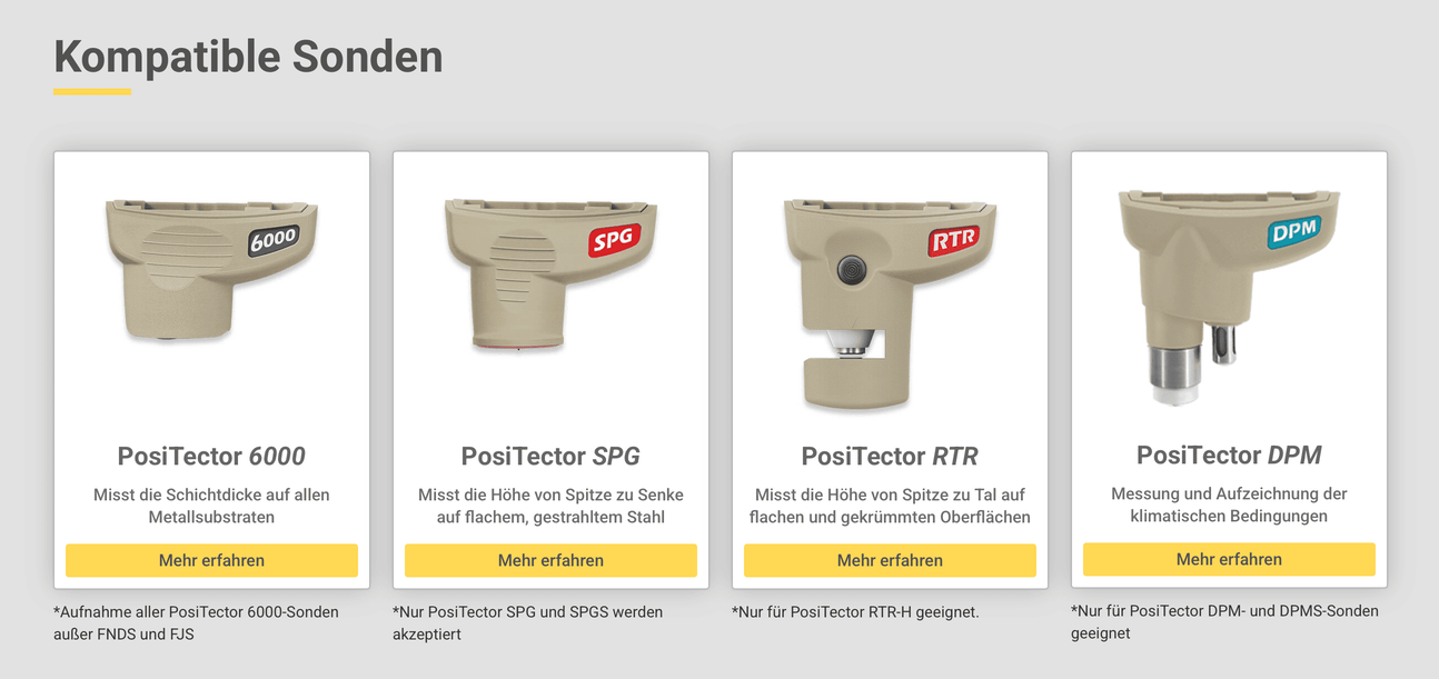 Alle mit SmartLink kompatiblen Sonden hier