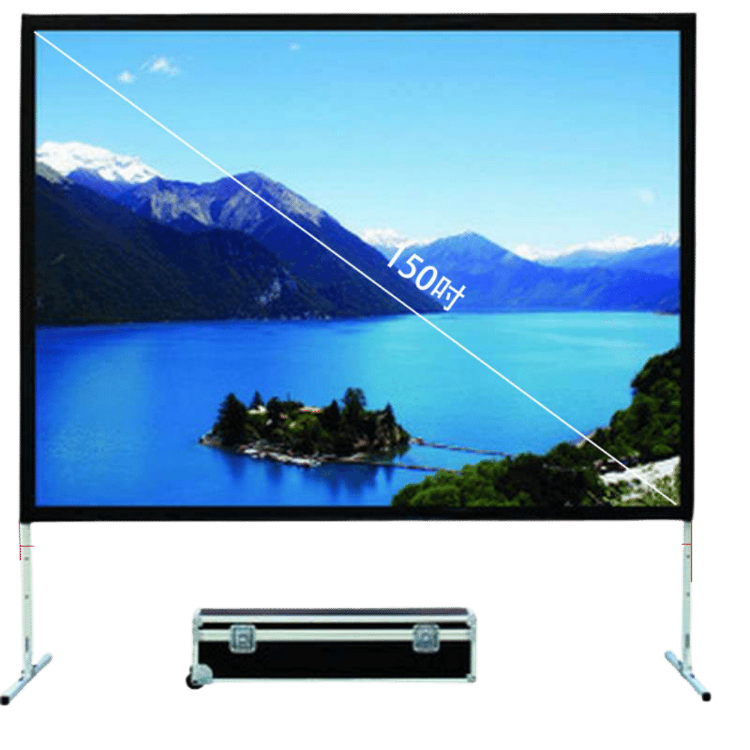 150”projector screen with stand rentals