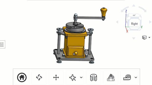 3D-Modell der Kaffeemühle interaktiv erleben