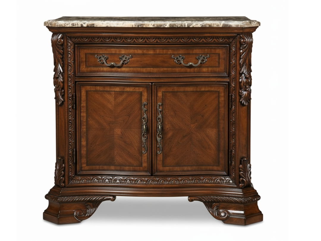 1 Drawer Old World Nightstand