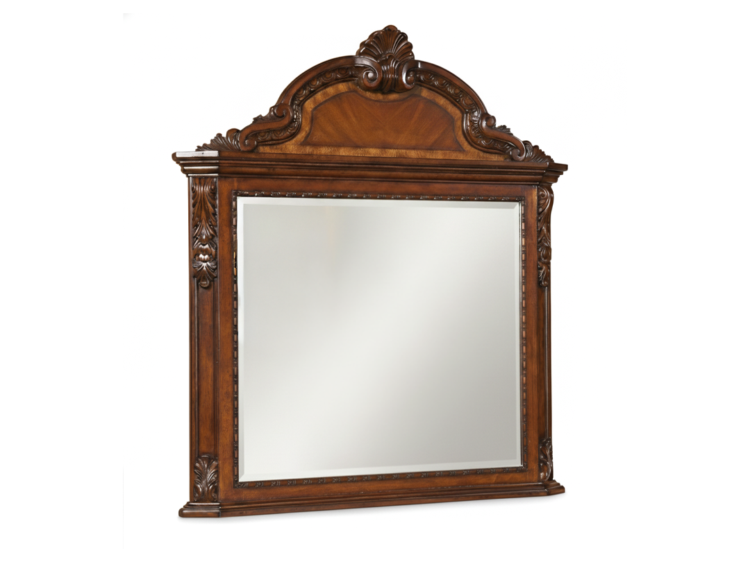 12 Drawer Old World Dresser With Mirror