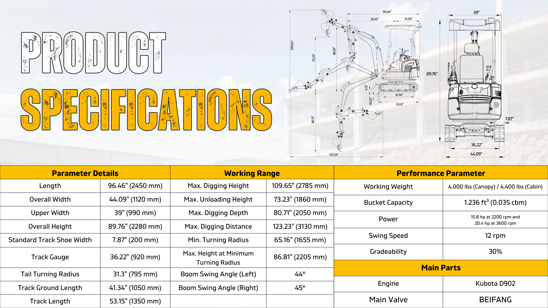 Top Compact & Mini Excavator Diggers- TYPHON Machinery Top Compact & Mini Excavator Diggers- TYPHON Machinery
