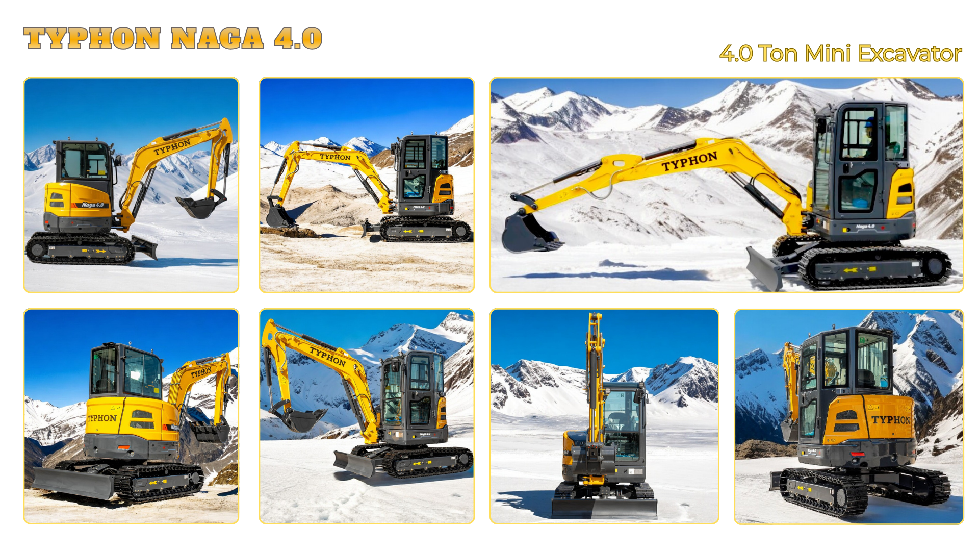 Top Compact & Mini Excavator Diggers- TYPHON Machinery