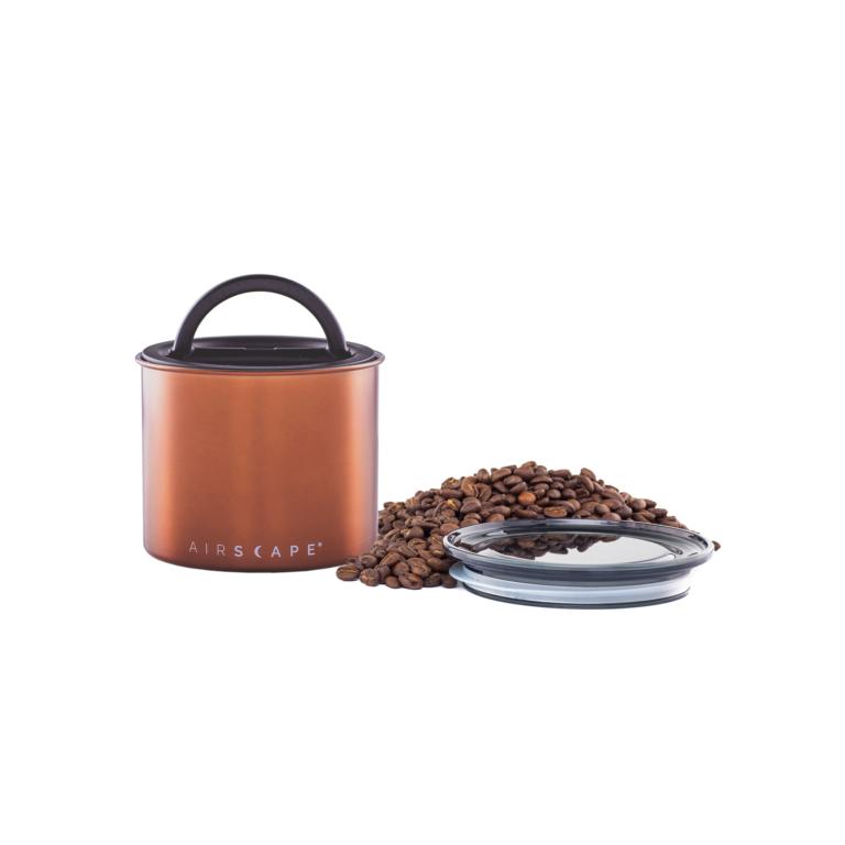 Airscape Stainless coffee canister BrushedCopper Item Code 06 JPG