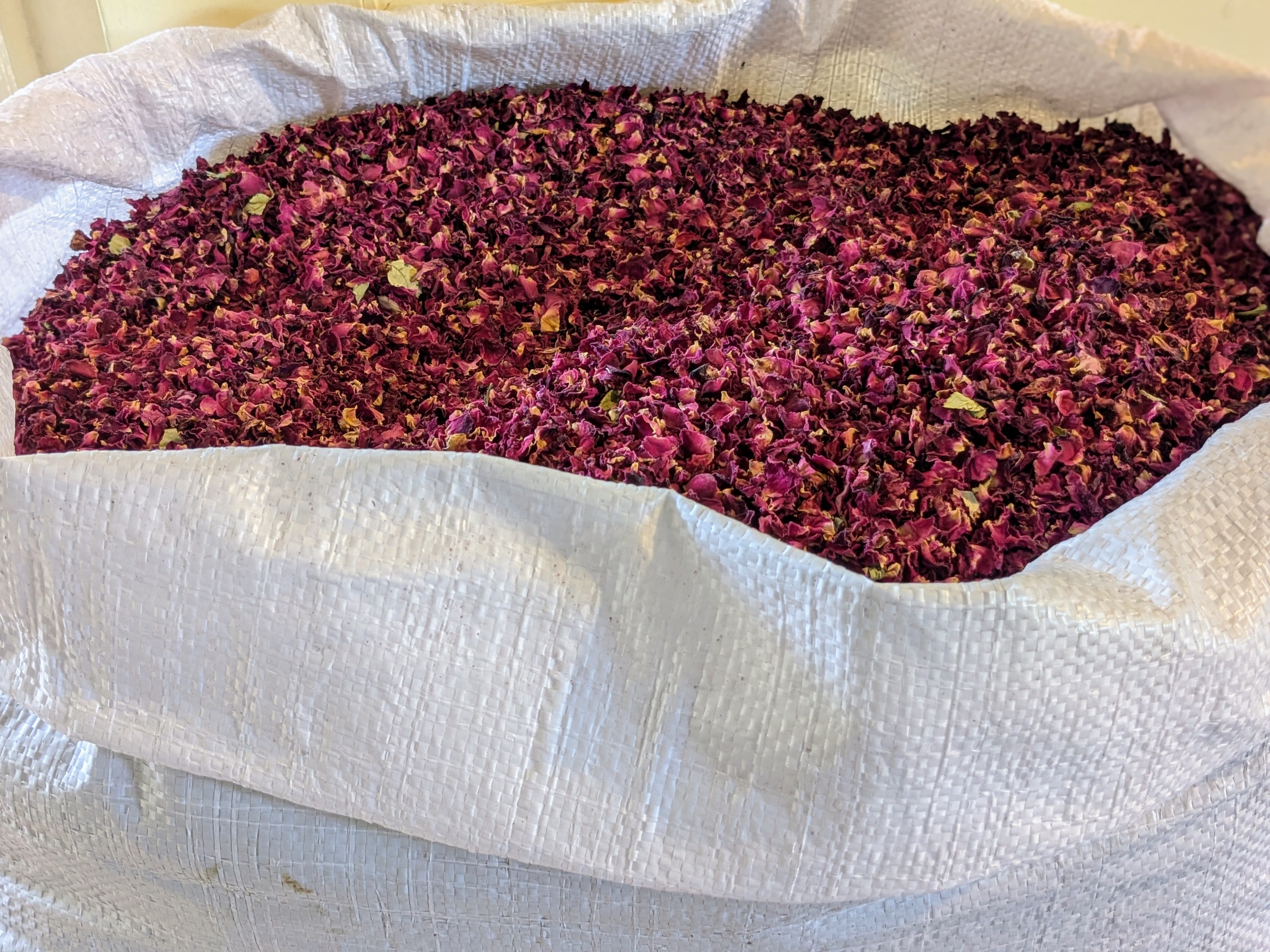 dry rose petal sack