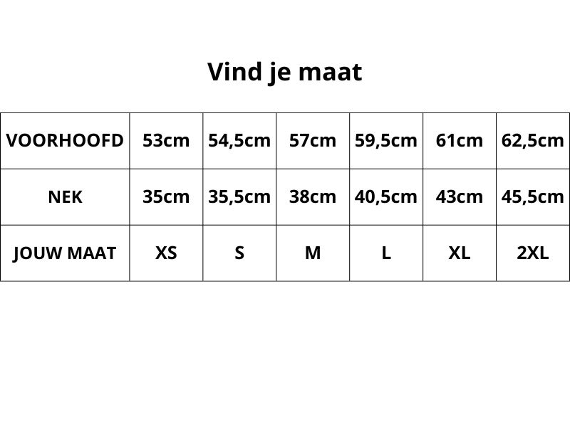 Maattabel kap