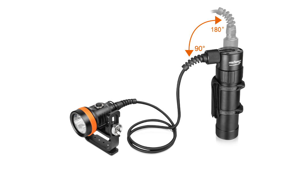 OrcaTorch D630 V2.0  Krachtige duiklamp met canister
