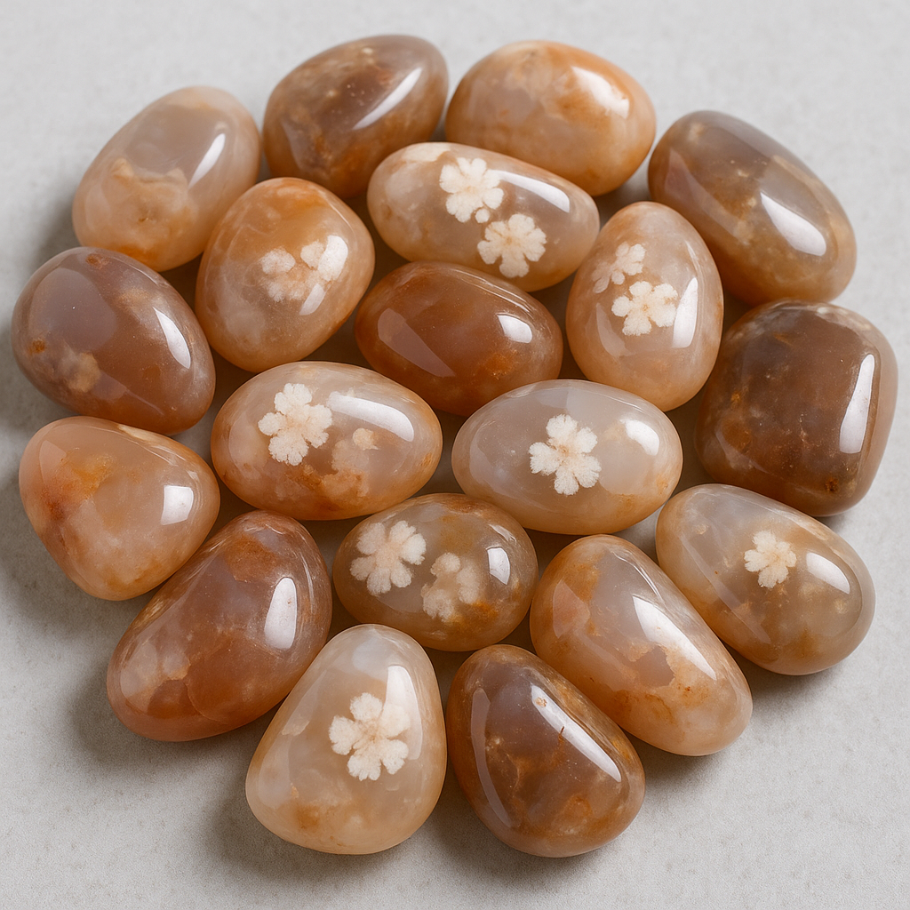 Agate Cherry Blossom Tumbled 