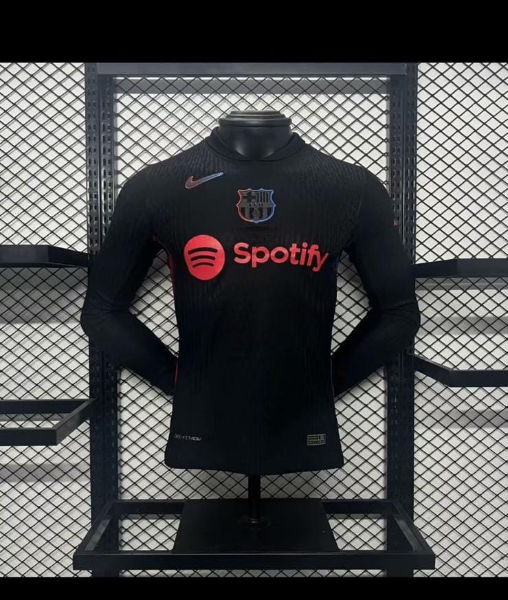 Camiseta Barcelona Negra Manga Larga