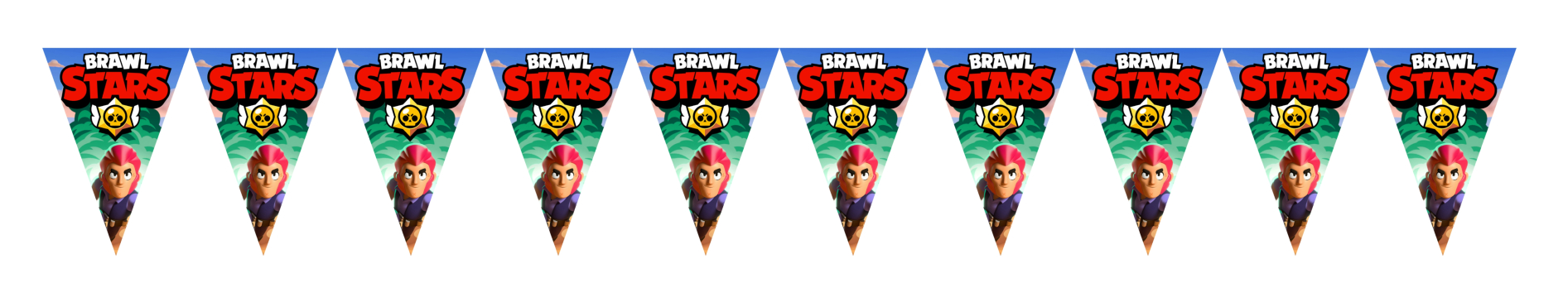 festone bandierine triangolari festa compleanno personalizzato Brawl Stars