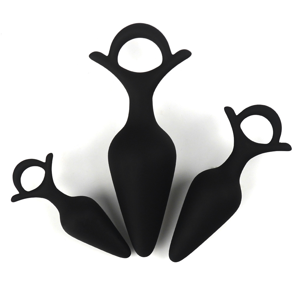 Black Anchor Butt Plug Set 3 Piece