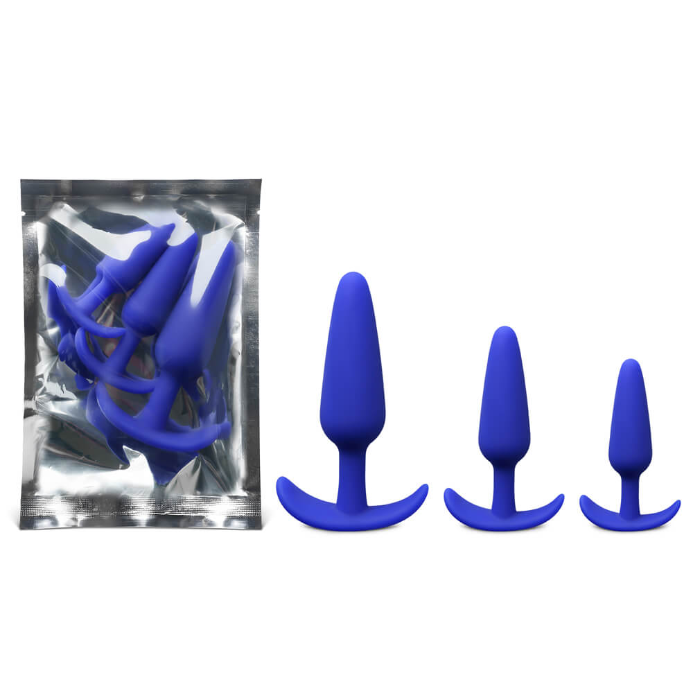 Blue Bliss Silicone Butt Plug Set