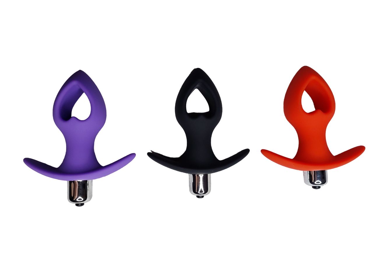Heart Hollow Shaped Anal Vibrator - Vibrating Butt Plug