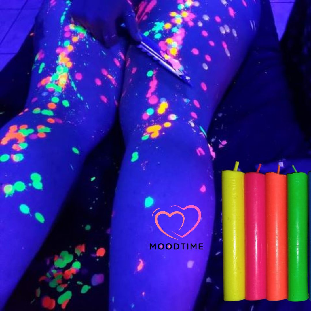 UV Blacklight Reactive BDSM Wax Play Candles - Low Temp (2 pack)