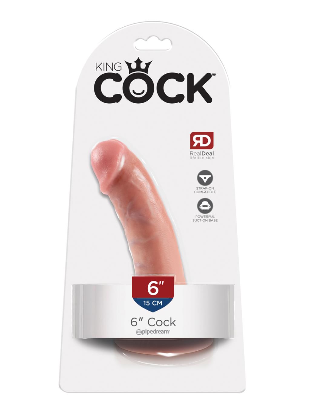 King Cock 6 Inch - Light Realistic Colour