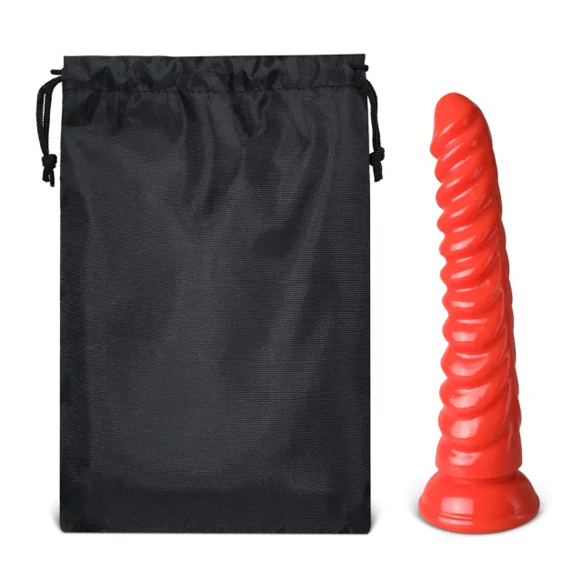 Red Ribbed Tentacle Anal Dildo