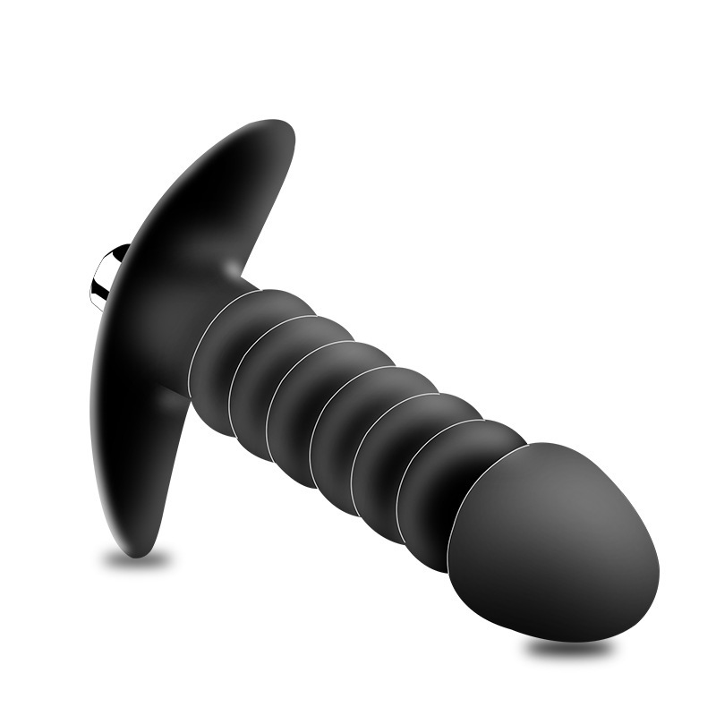 Ribbed Butt Plug Anal Vibrator
