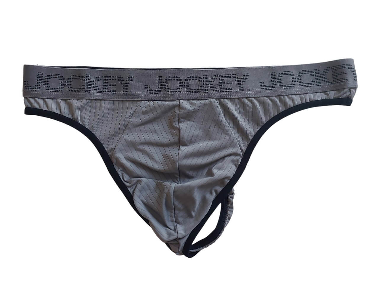 Jockey Men's G-string - Grey Stripes