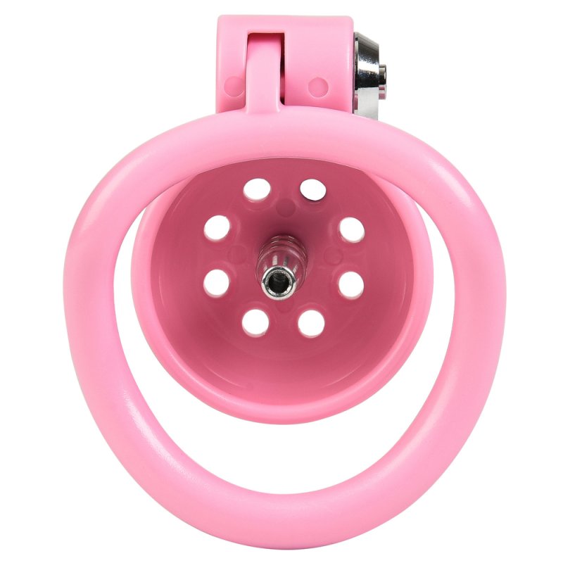 Pink Dome Chastity Cage With Catheter
