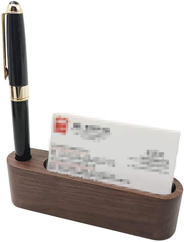 Wood Pen & Business Card Holder