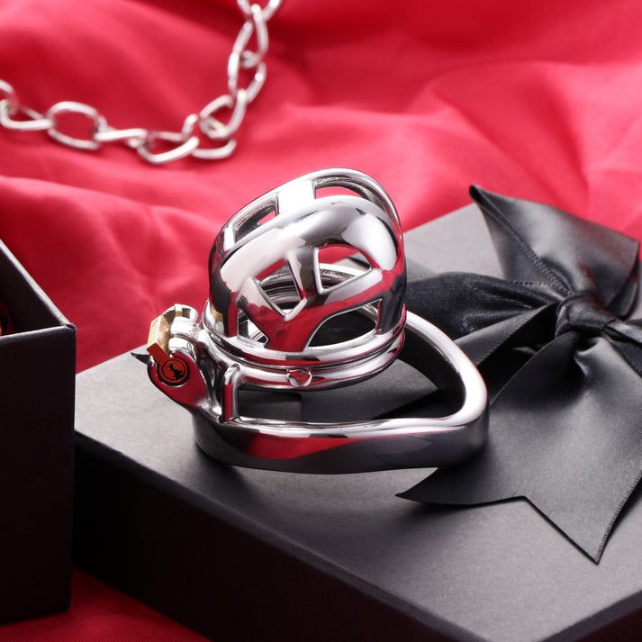 Stainless Steel Nub Cobra Chastity Cage