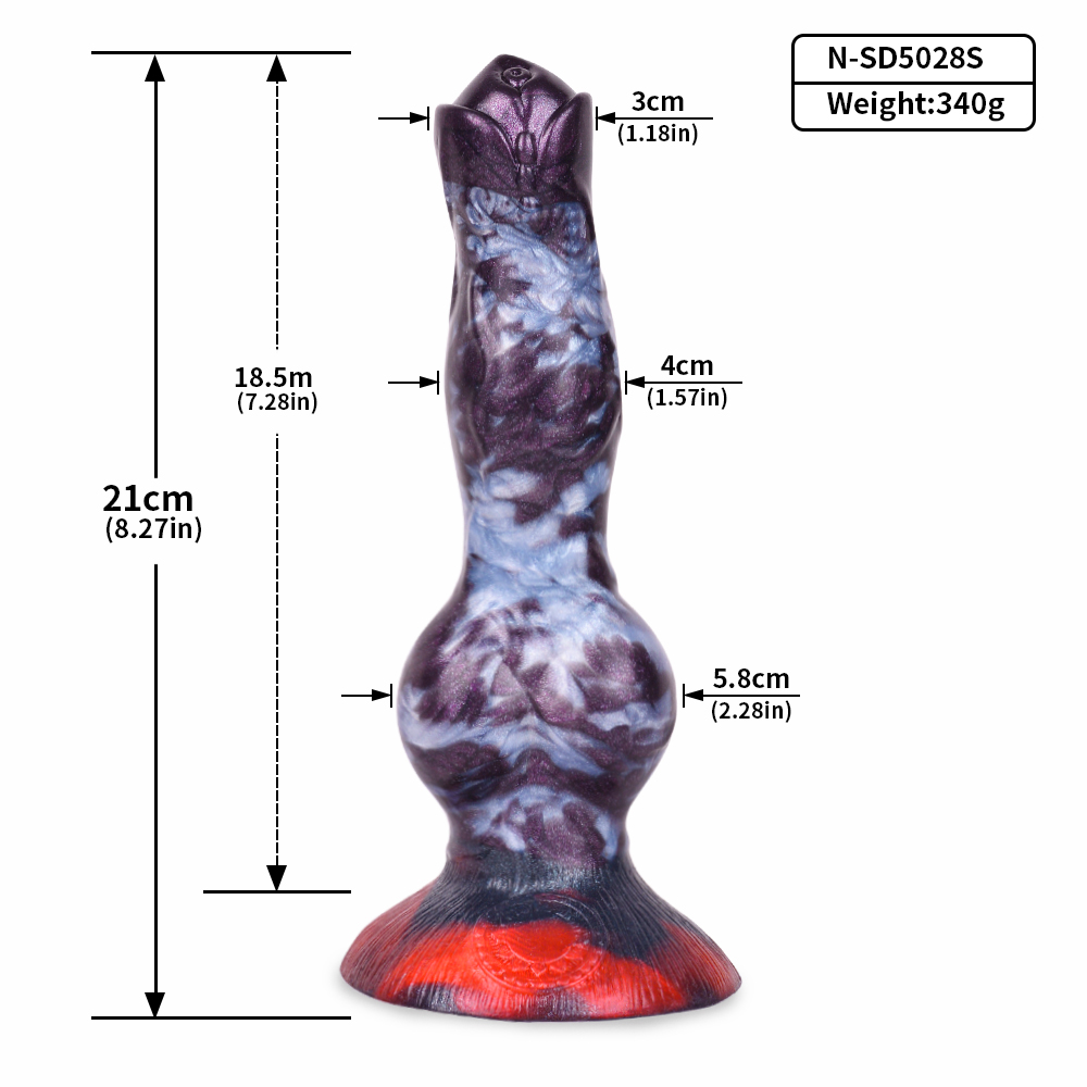 Knot Stripe Dragon Dildo - Animalistic Monster Dildo