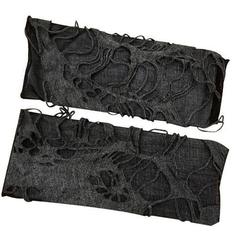 Goth Punk Fingerless Gloves - Spider Web Design
