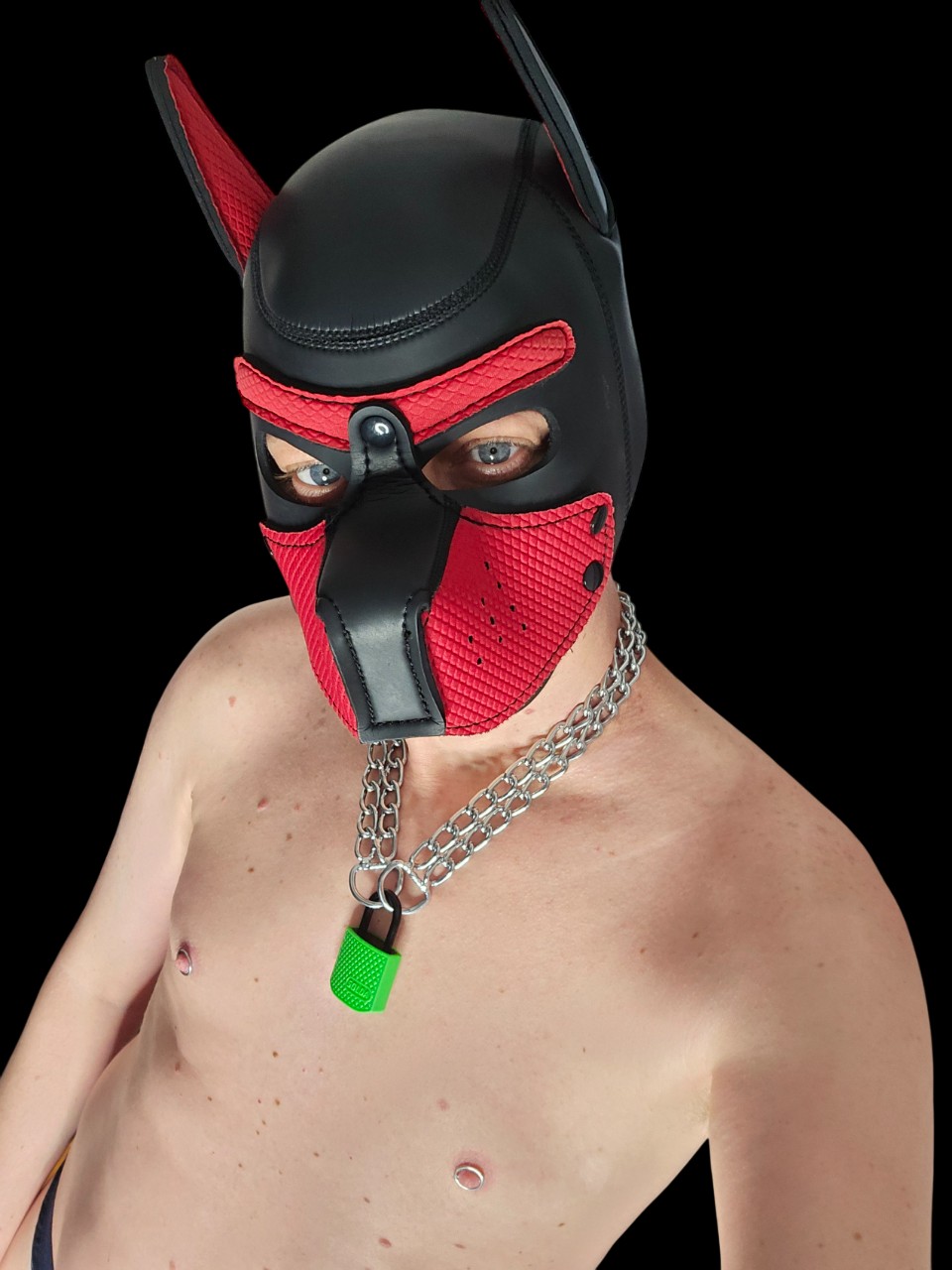 BDSM Obedience Double Chain Collar & Lock