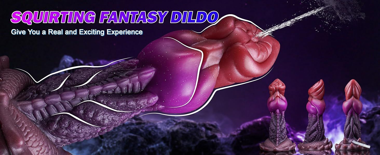 Fantasy Squirting Dragon Anal Dildo With Strong Suction Cup