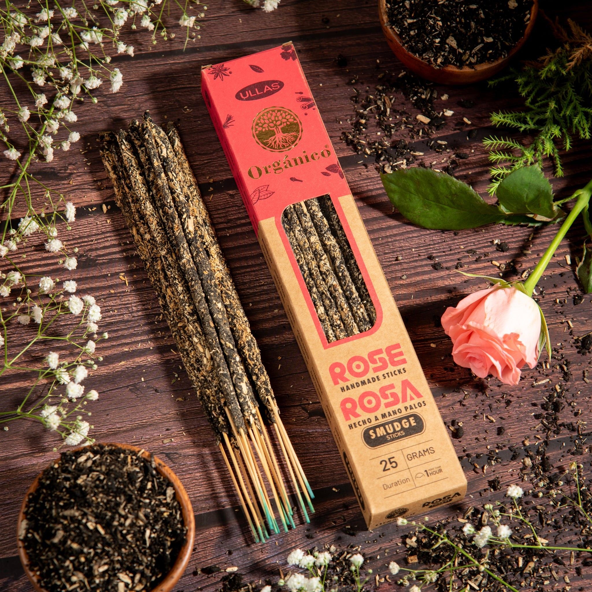 Relax and Unwind: Premium Rose Sage Smudge Incense Sticks