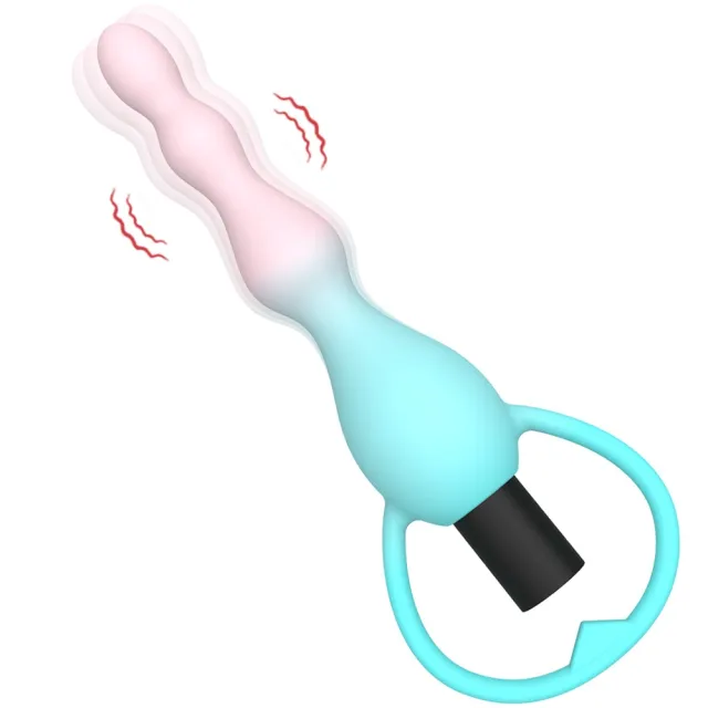 Pastel Rechargeable Vibrating Waterproof Soft Anal Beads