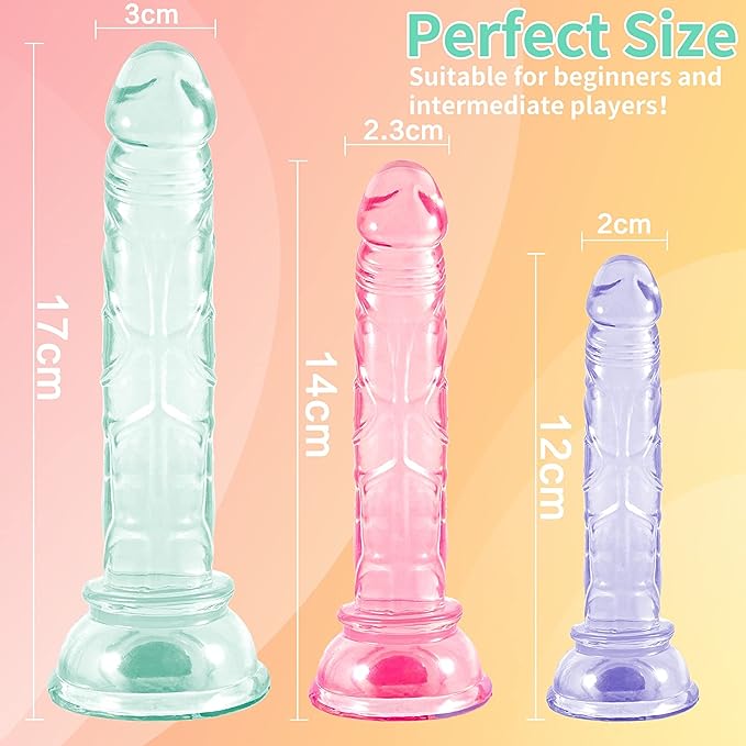Anal Dildo Training Set with Suction Cup Size