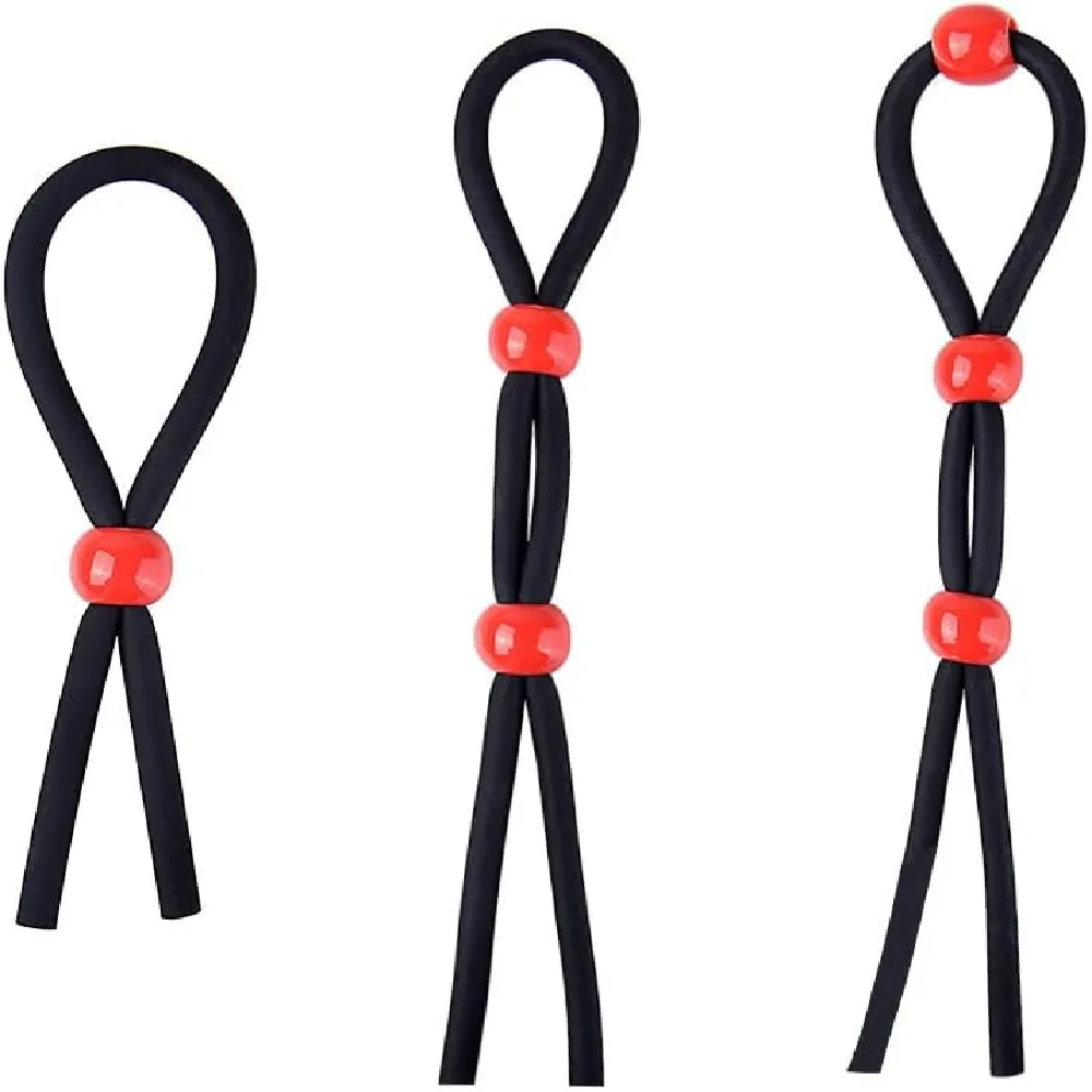 Lasso Adjustable Bead Cock Ring Set