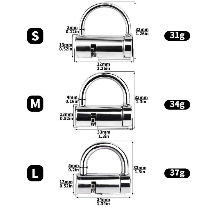Stainless Steel PA Lock Size