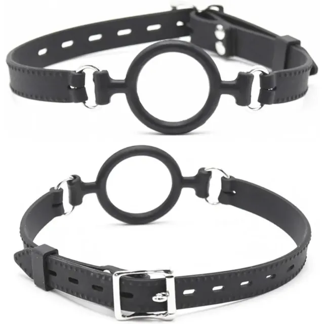Black Silicone Open Mouth O-Ring Gag