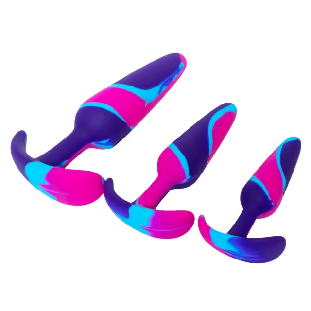 Pure Bliss Colourful Silicone Butt Plug Set