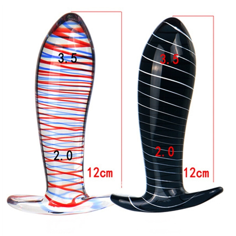 Swirl Crystal Glass Anchor Butt Plug