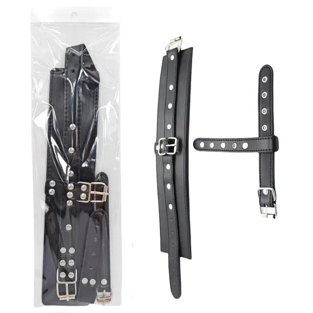Handcuff / Ankle Cuffs with Toe and Thumb Buckle Restraint