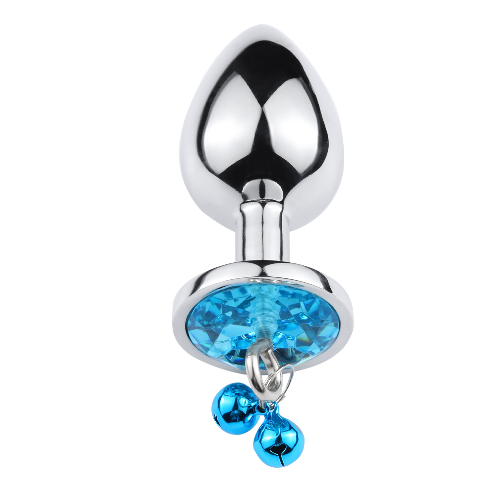 Stainless Steel Butt Plug With Jewel and Bells
